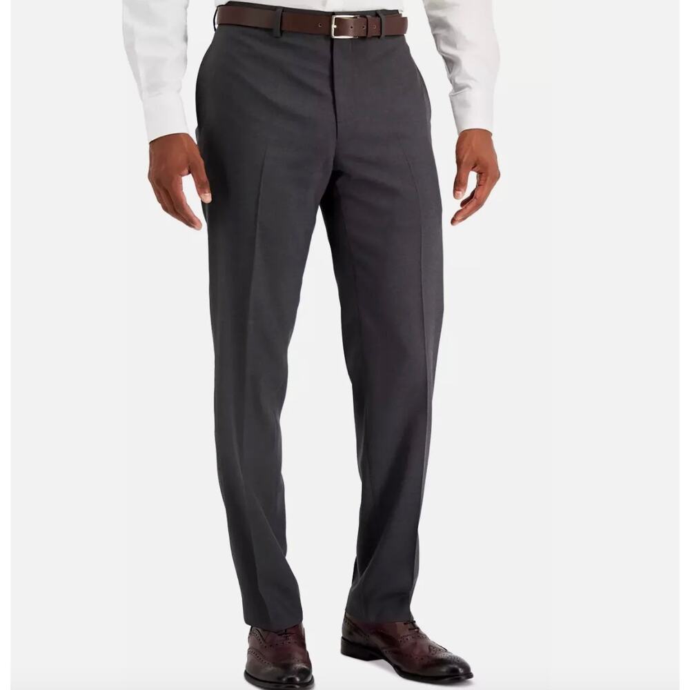 NWT Marc New York Modern-Fit Dress Pants, Charcoal, Men’s 42W x 32L